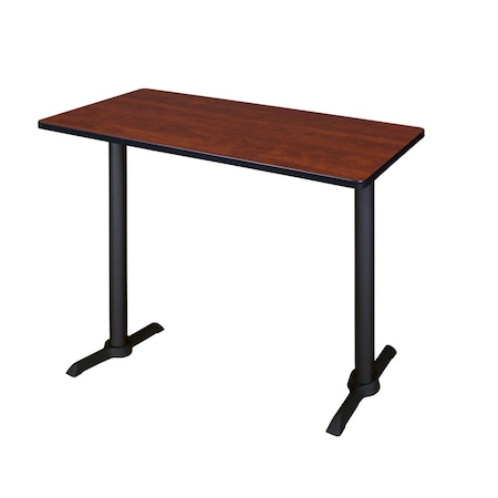 Cain Rectangle Cain Cafe Training Table, 48 W, 24 L, 42 H, Wood, Metal Top, Cherry MCTRCT4824CH